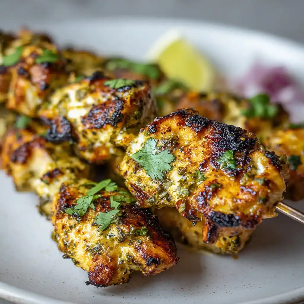 Cilantro Lime Air Fryer Chicken Skewers