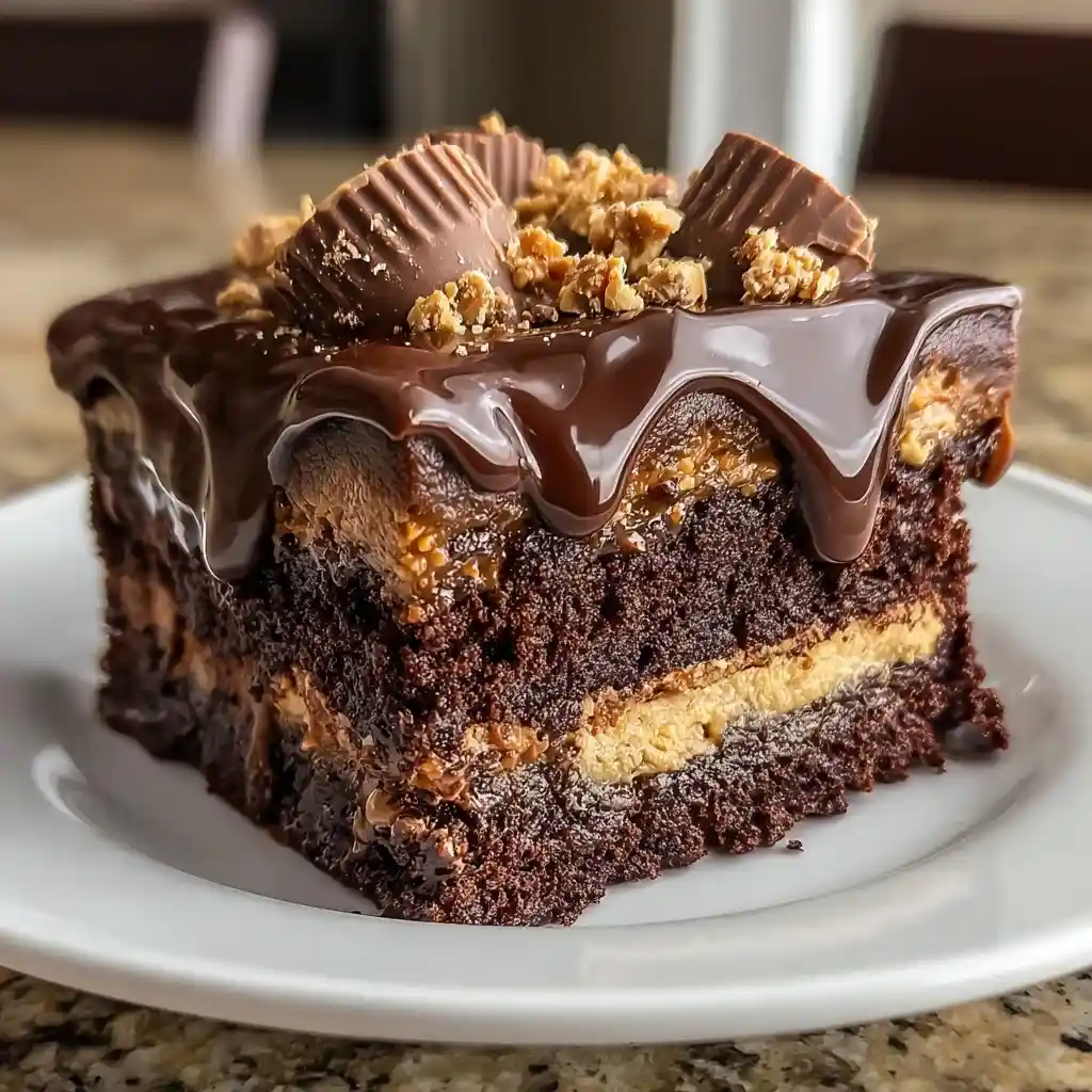Decadent Peanut Butter Cup Dump Cake