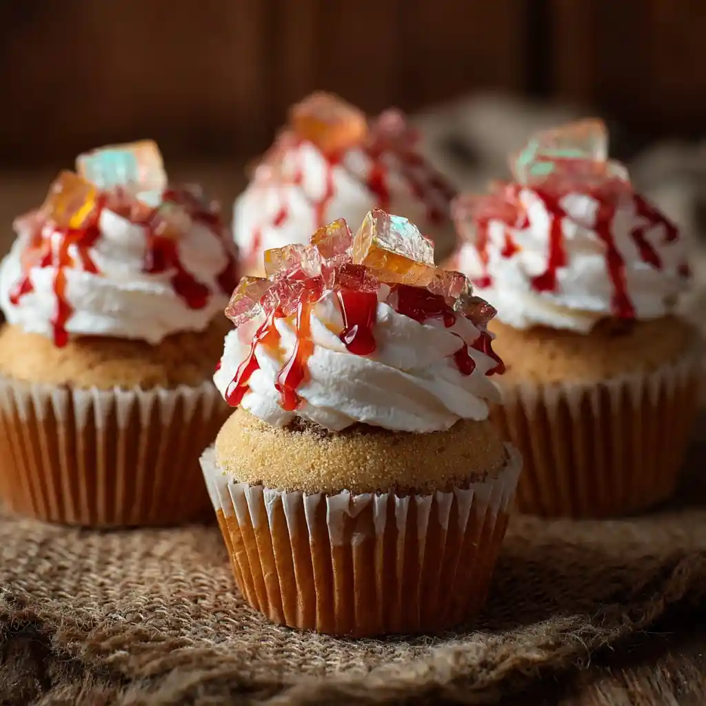 Bloody Broken Glass Cupcakes