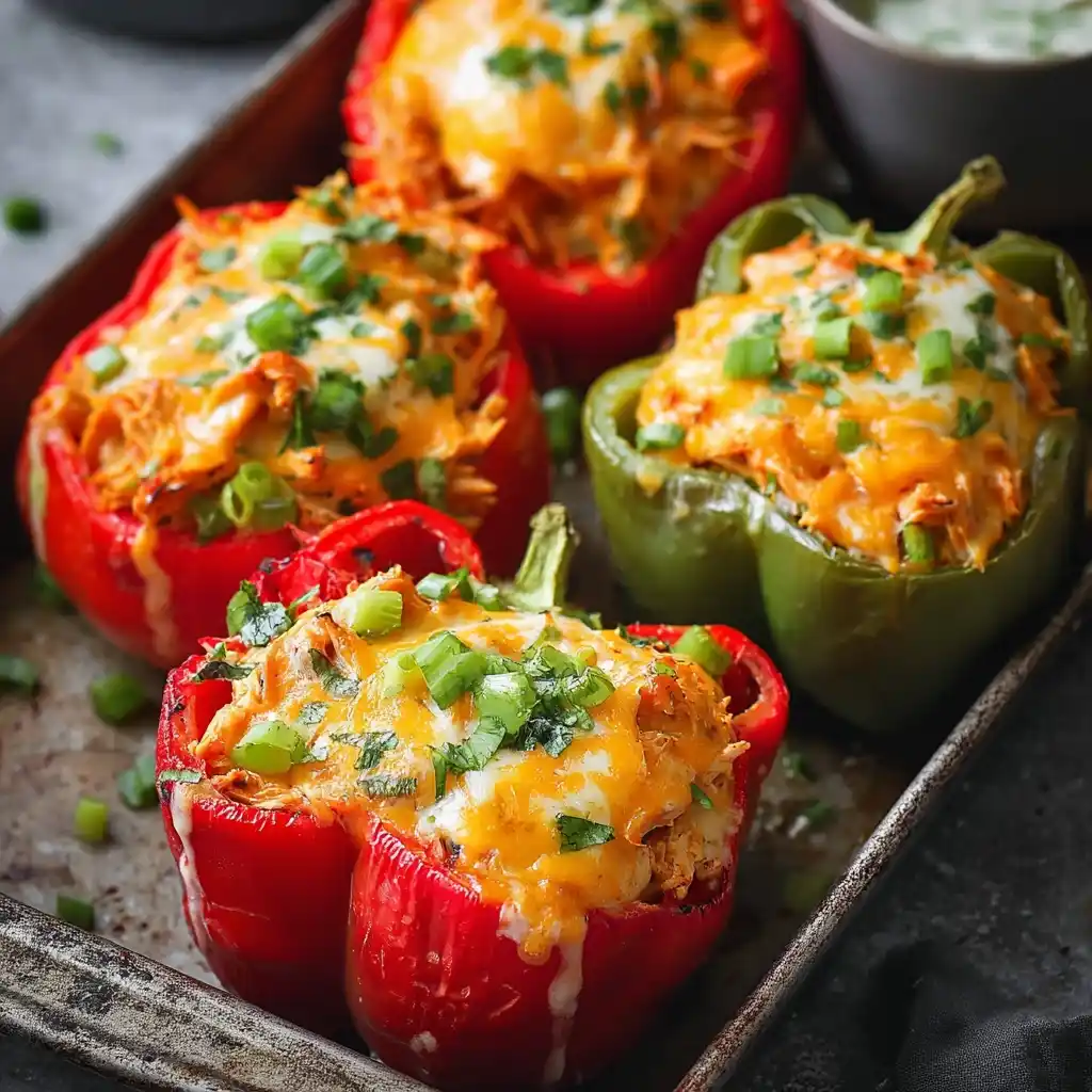 Whole30 Buffalo Chicken Peppers Recipe Paleo Stuffed Peppers Low Carb Buffalo Chicken Stuffed Peppers Whole30 Low Carb Pal...