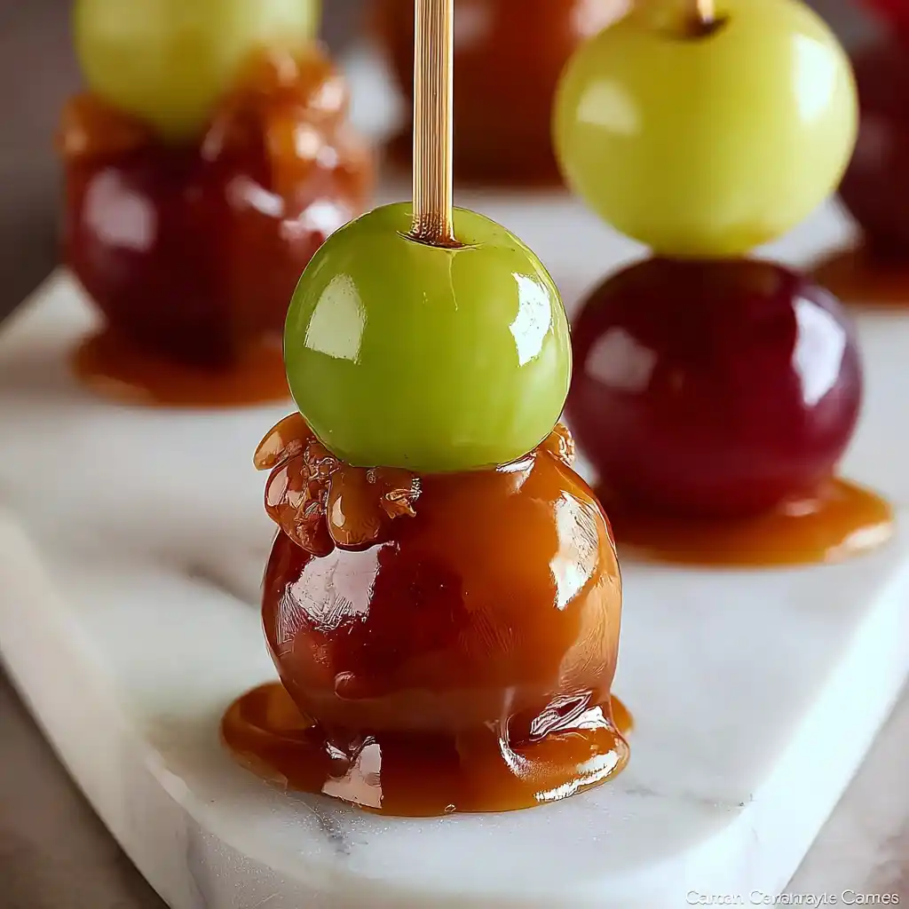 Caramel Apple Grapes Recipe How To Make Caramel Apple Grapes Best Grapes For Caramel Apple Dessert Healthy Caramel Apple G...