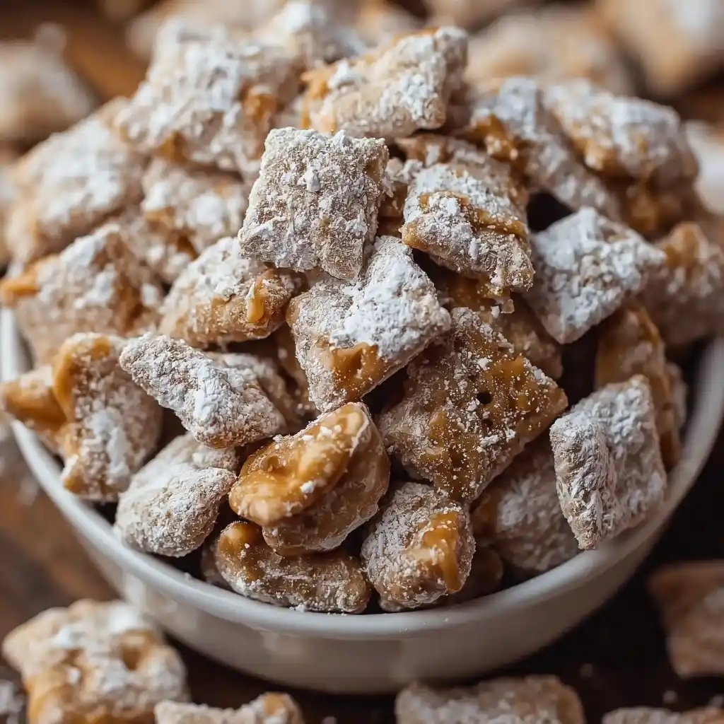 Caramel Apple Puppy Chow Recipe Best Caramel Apple Puppy Chow Homemade Caramel Apple Puppy Chow Gluten Free Caramel Apple ...