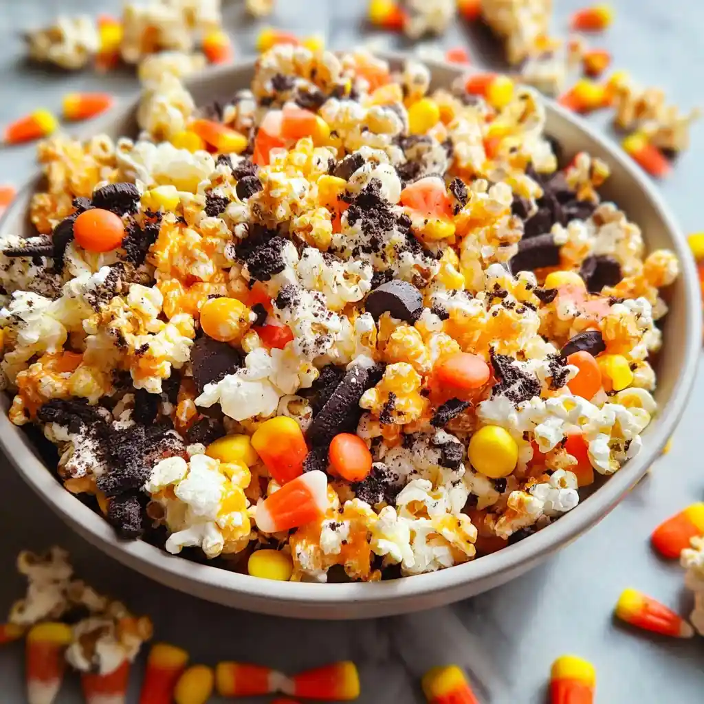 Colorful Halloween Popcorn Mix