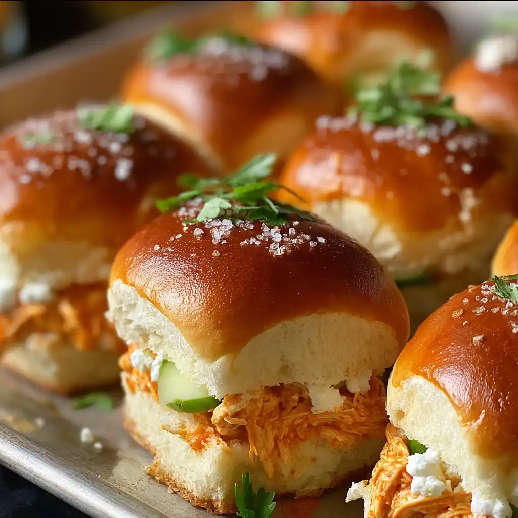 Easy Buffalo Chicken Sliders Recipe Game Day Buffalo Sliders Cooking Tips How To Make Buffalo Chicken Sliders Quick Buffal...