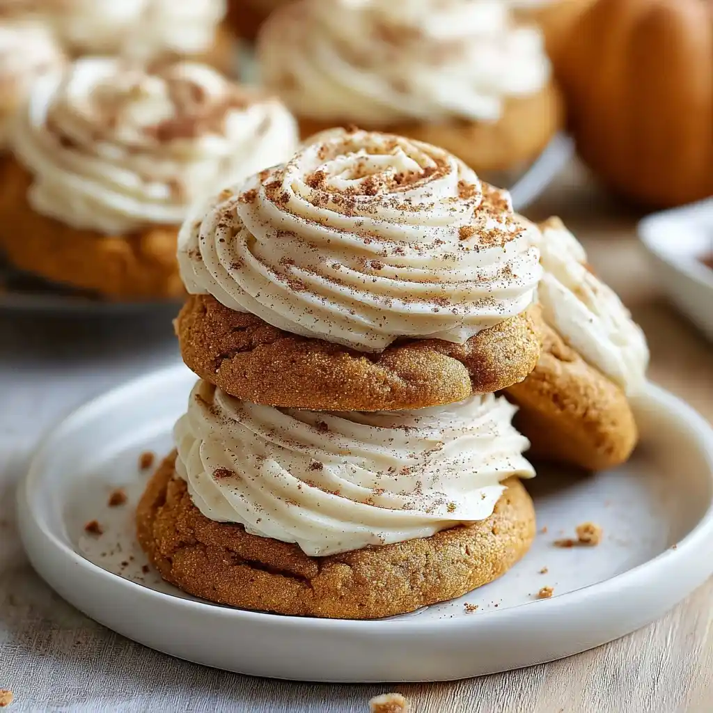 Best Soft Pumpkin Cookies Recipe Easy Cream Cheese Frosting For Cookies Homemade Pumpkin Cookies With Frosting Soft Pumpki...