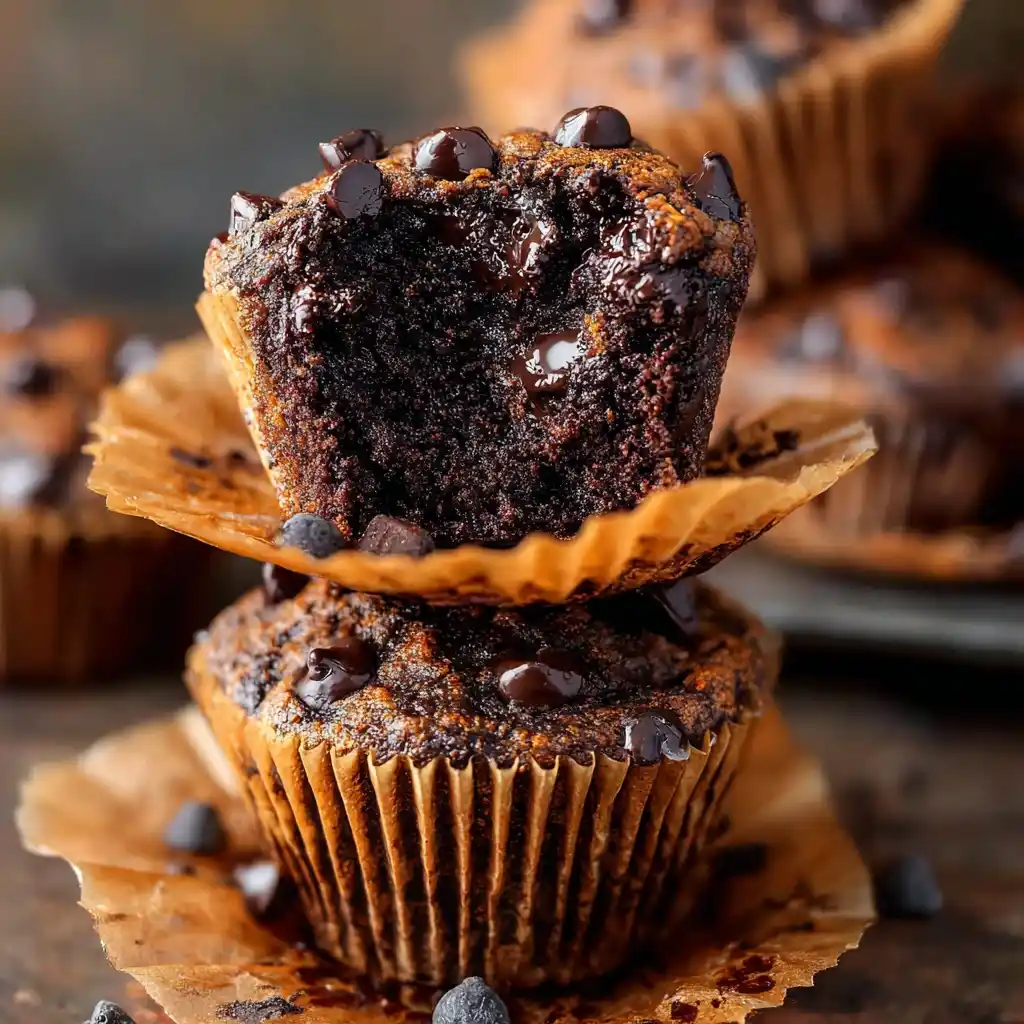 Best Chocolate Pumpkin Muffins Recipe Easy Chocolate Pumpkin Muffin Baking Homemade Moist Chocolate Pumpkin Muffins Low Ca...