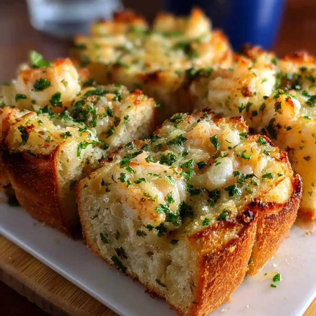 Shrimp Garlic Bread Bombs