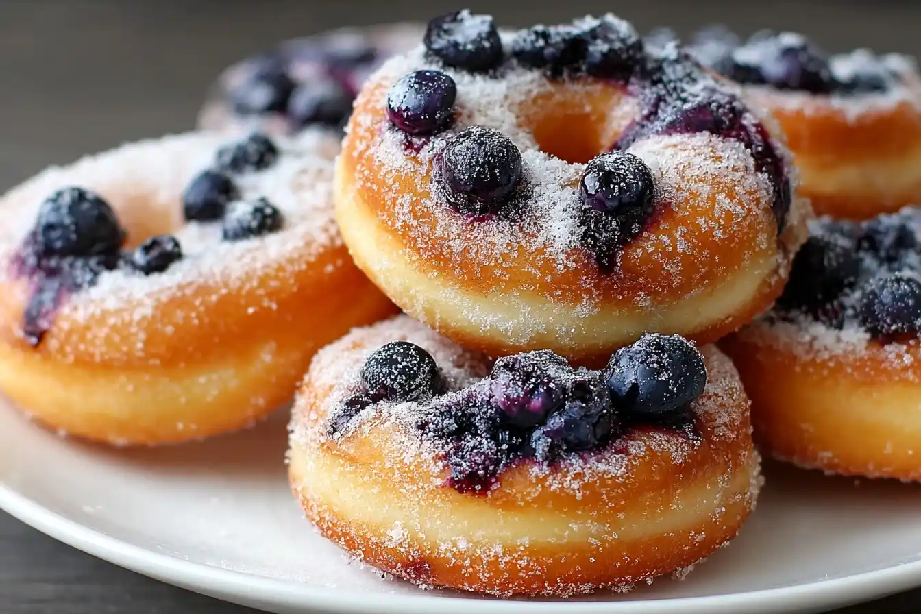 Air Fryer Blueberry Donuts