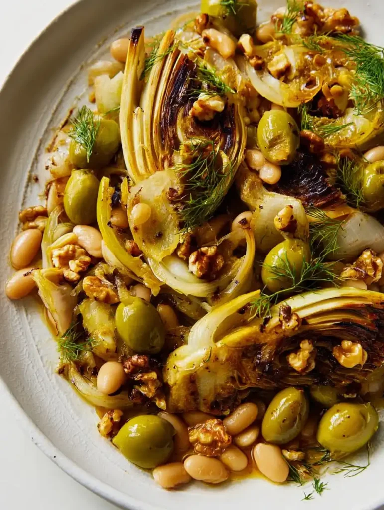 Citrus Braised Fennel White Beans Recipe Vegan Citrus Braised Fennel Dish How To Make Citrus Braised Fennel With Beans Cit...