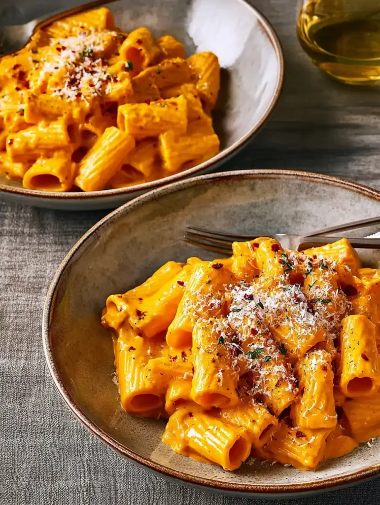 Pumpkin Pasta Mascarpone Parmesan Silky Sauce Autumn Creamy