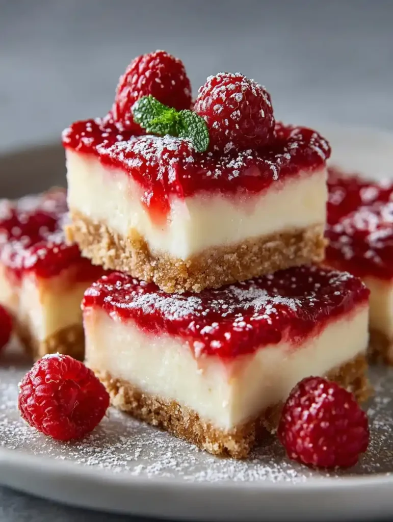 Best Raspberry Cream Cheese Bars Recipe Homemade Raspberry Cheesecake Bars Decadent Cream Cheese Dessert Ideas Easy Raspbe...