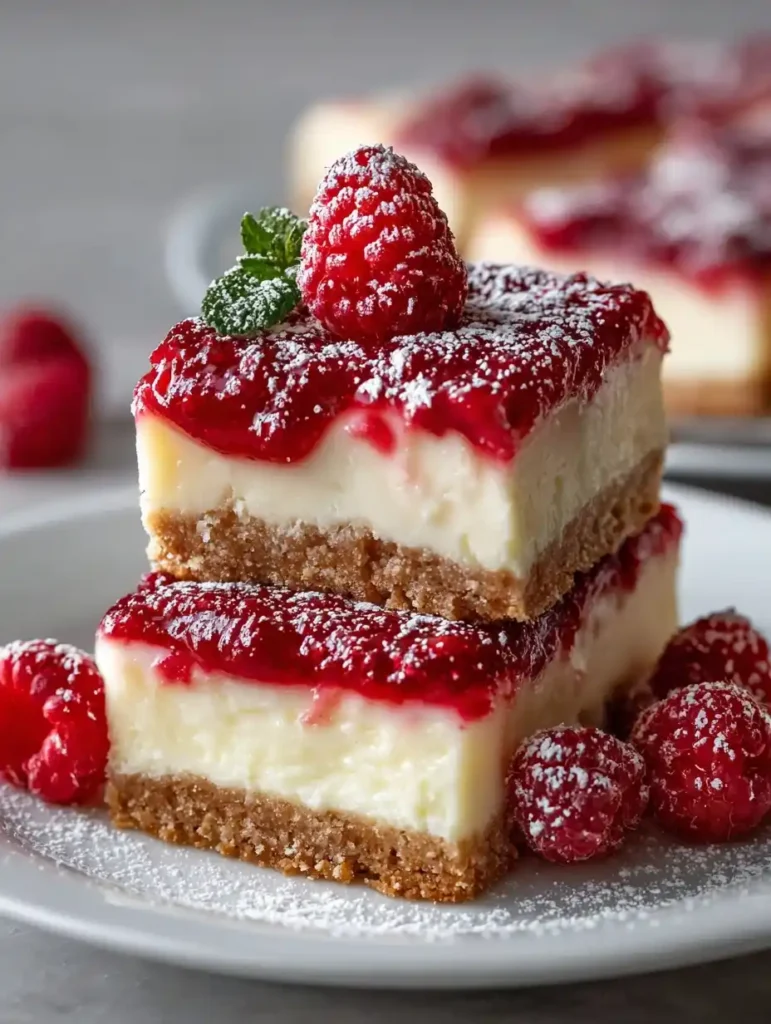 Best Raspberry Cream Cheese Bars Recipe Homemade Raspberry Cheesecake Bars Decadent Cream Cheese Dessert Ideas Easy Raspbe...