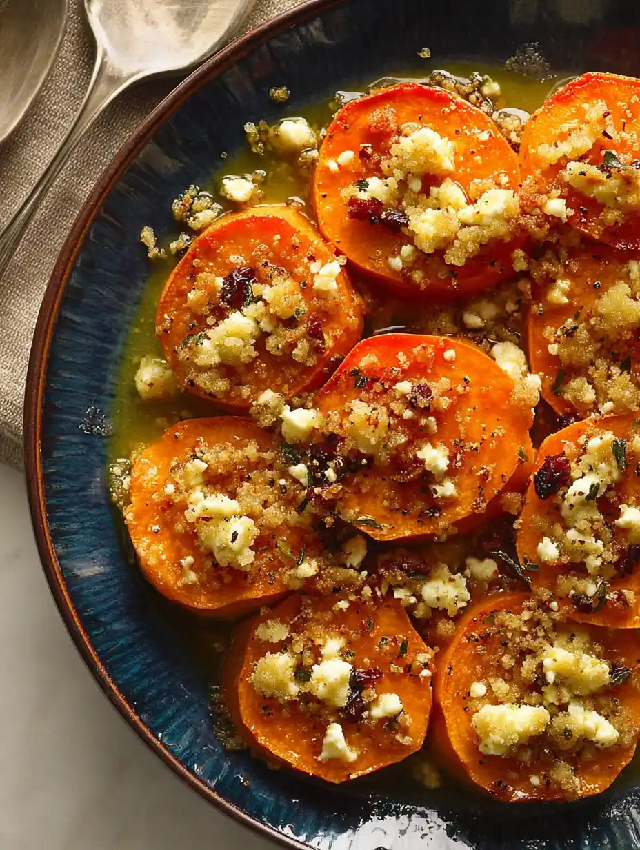 Fondant Sweet Potatoes With Honey Butter and Halvah