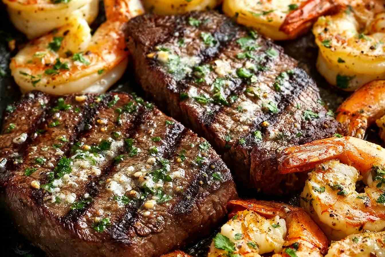 Garlic Butter Grilled Steak and Shrimp in Just 15 Minutes