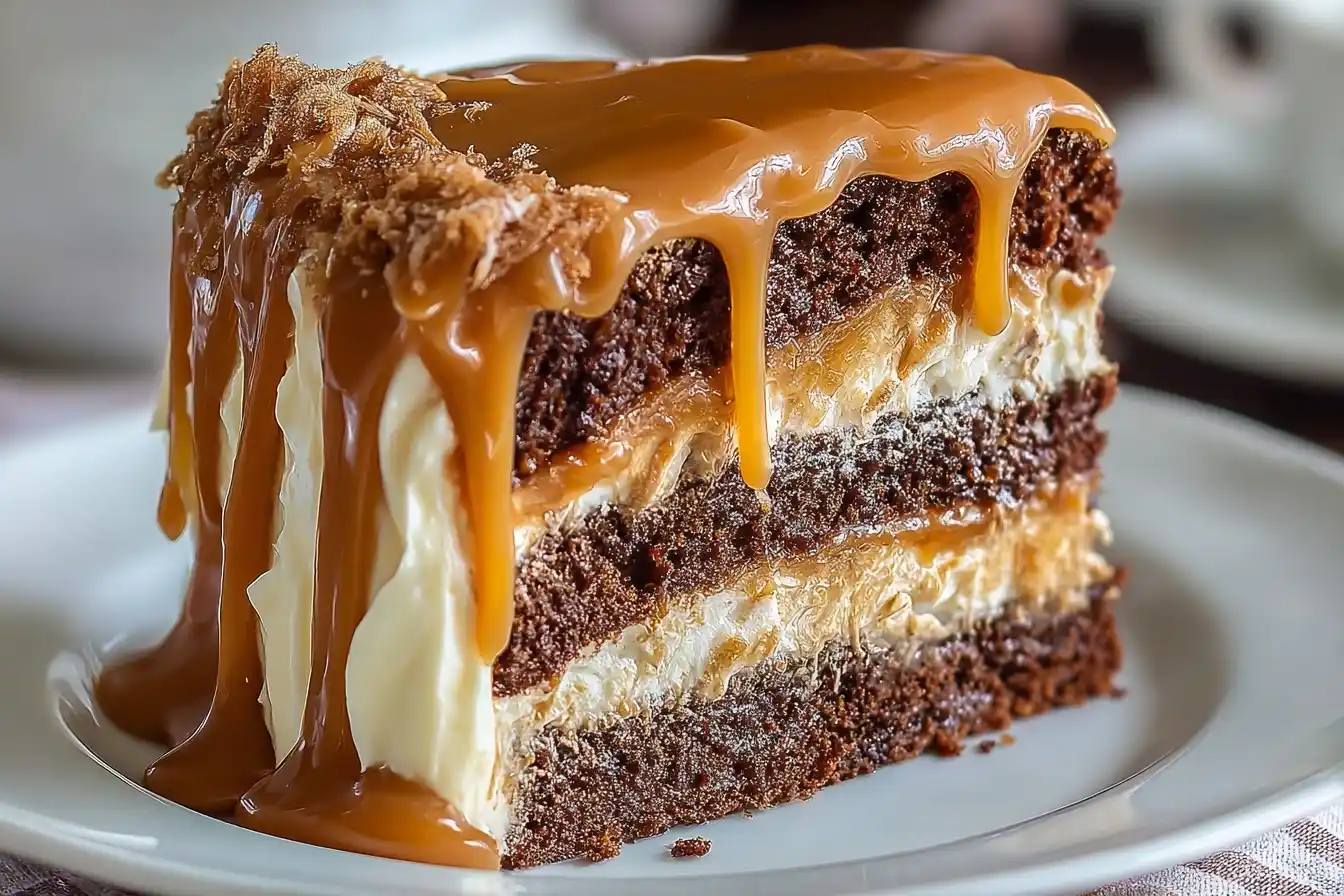 Irresistible Caramel Coffee Buttercream Cake