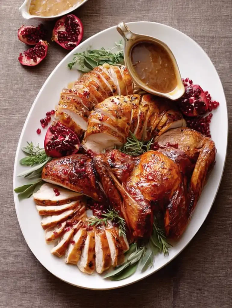 Pomegranate Glazed Turkey Recipe Best Pomegranate Turkey Glaze Ideas How To Make Brown Butter Gravy Pomegranate Turkey Tha...