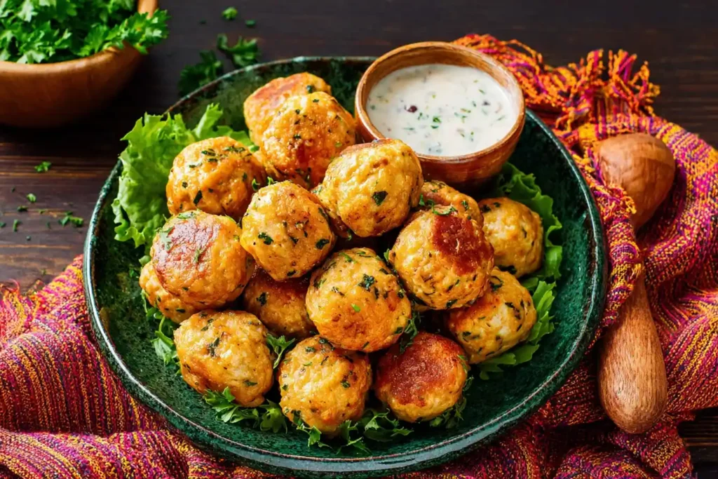 Ranch Chicken Meatballs Recipe Easy Ranch Chicken Meatballs Homemade Ranch Chicken Meatballs Low Carb Ranch Chicken Meatba...