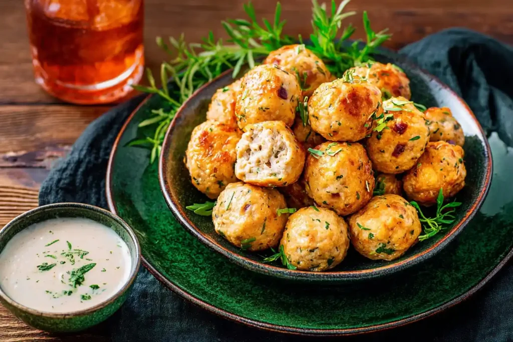 Ranch Chicken Meatballs Recipe Easy Ranch Chicken Meatballs Homemade Ranch Chicken Meatballs Low Carb Ranch Chicken Meatba...