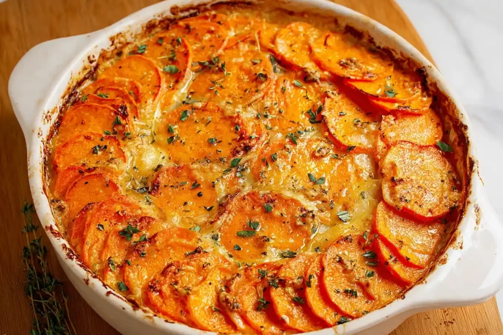 Easy Scalloped Sweet Potatoes Recipe Healthy Scalloped Sweet Potatoes Vegan Scalloped Sweet Potatoes Keto Friendly Scallop...