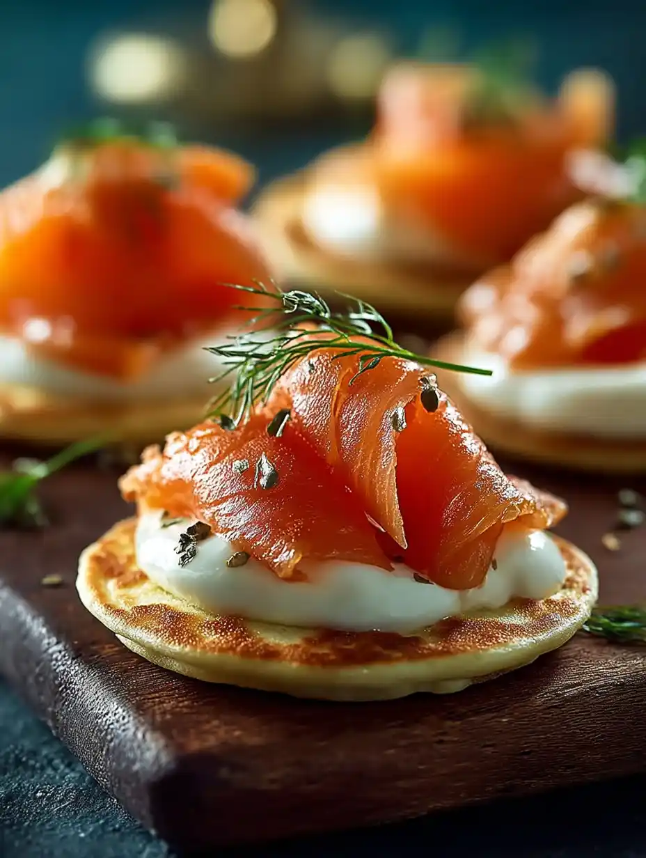 Smoked Salmon Blinis Incredible for Gourmet Appetizers