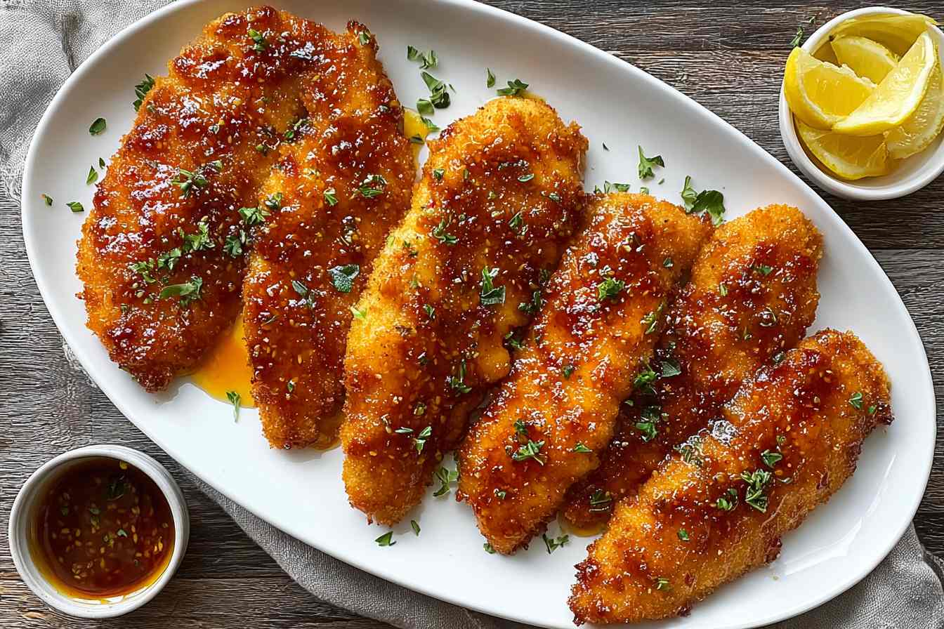 Spicy Sweet Hot Honey Chicken Cutlets