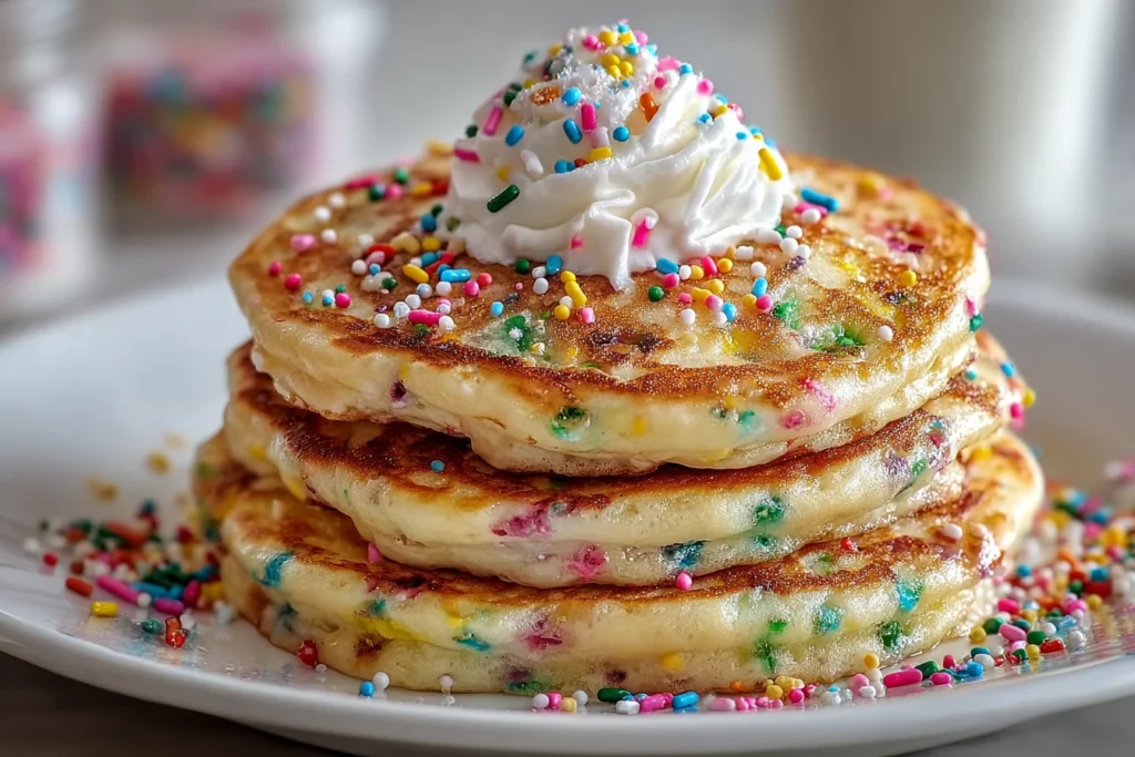 Funfetti Pancakes Recipe Easy Homemade Funfetti Pancakes Best Funfetti Pancake Mix Gluten-free Funfetti Pancakes Vegan Fun...