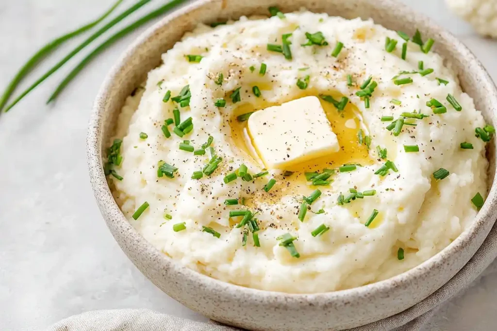 Healthy Mashed Cauliflower Recipe Keto Mashed Cauliflower Ideas Best Mashed Cauliflower With Garlic Low Carb Mashed Caulif...