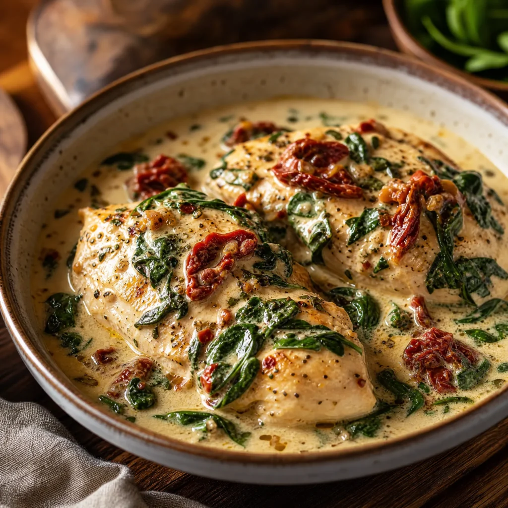 Crockpot Tuscan Chicken