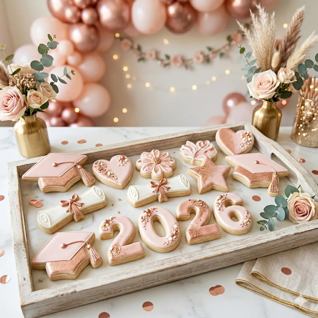 Pink Grad Cookies for Class of 2026