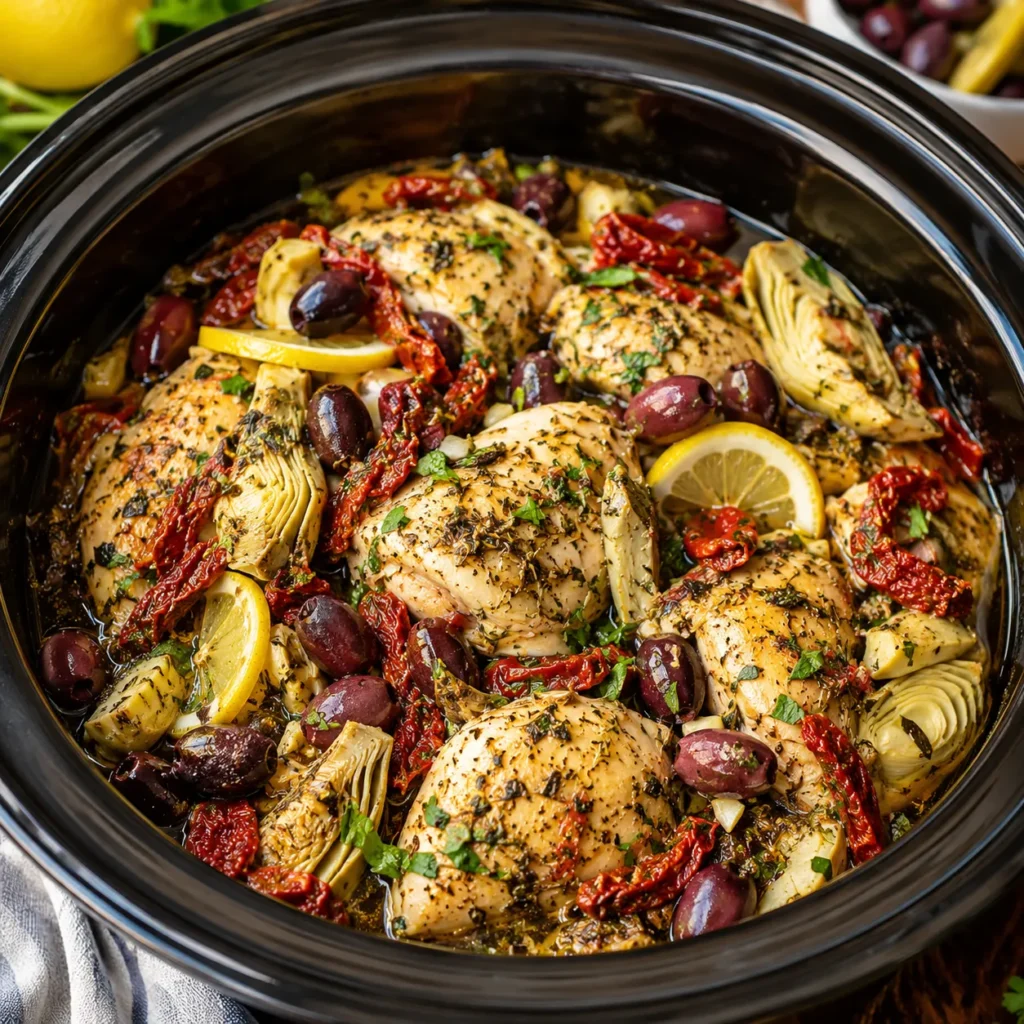 Slow Cooker Mediterranean Chicken
