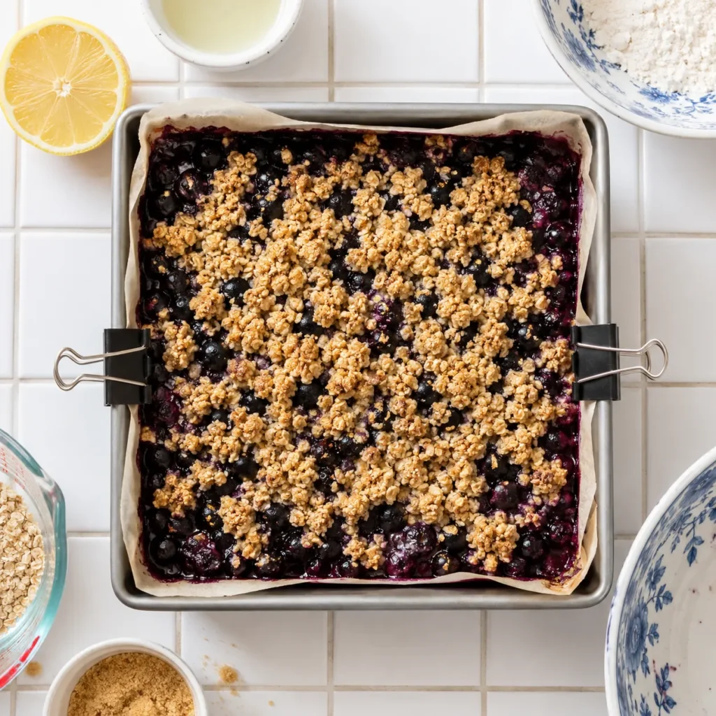 No-Bake Lemon Blueberry Bars