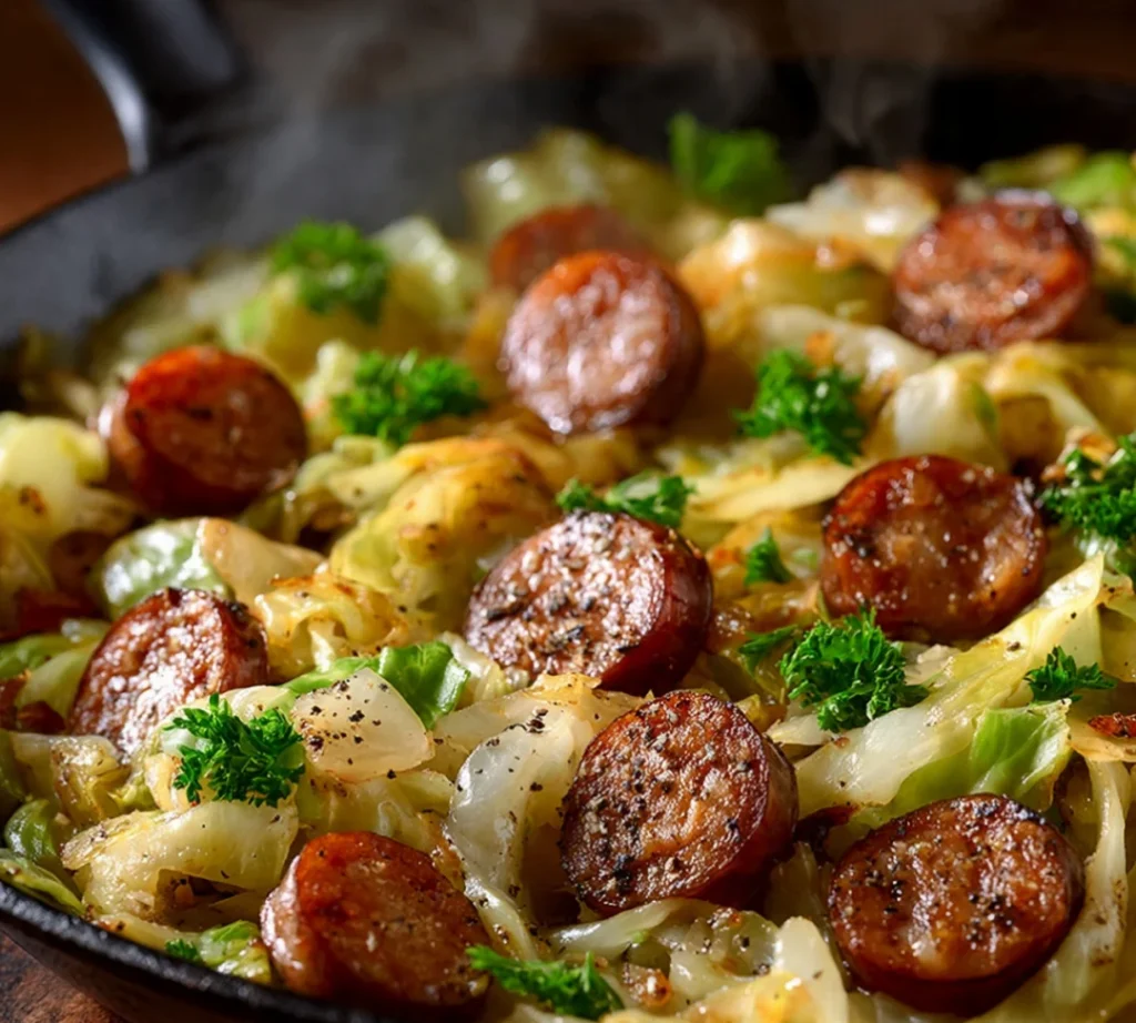 Easy Fried Cabbage and Sausage: A Quick, Tasty Dinner! - Easy Fried Cabbage and Sausage: A Quick, Tasty Dinner!