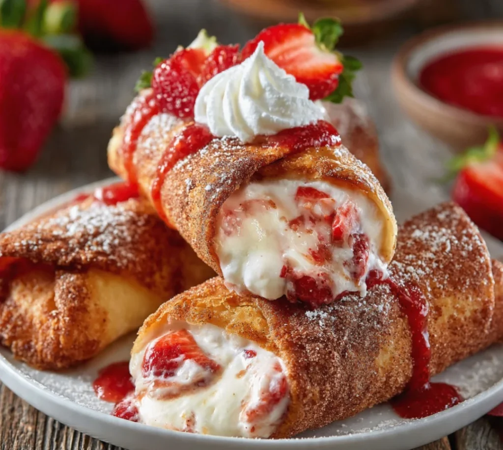 Strawberry Cheesecake Chimichangas & Delicious and Easy - Strawberry Cheesecake Chimichangas & Delicious and Easy