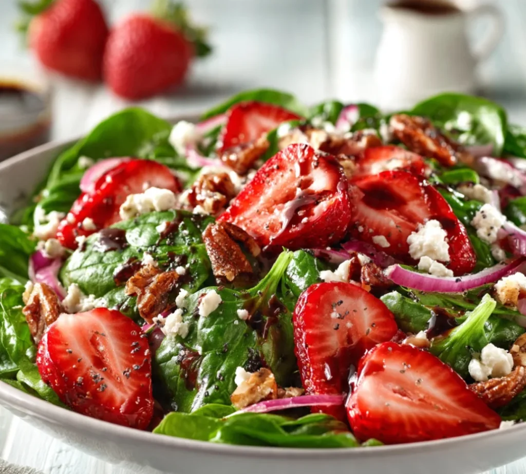 Strawberry Spinach Salad & Easy and Delicious - Strawberry Spinach Salad & Easy and Delicious