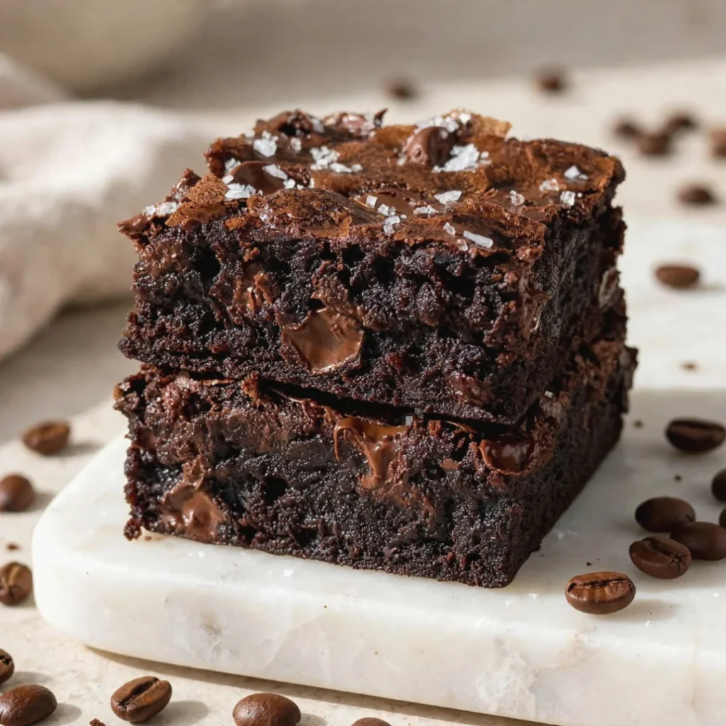 The Best Espresso Brownies Recipe with Sea Salt - The Best Espresso Brownies Recipe with Sea Salt