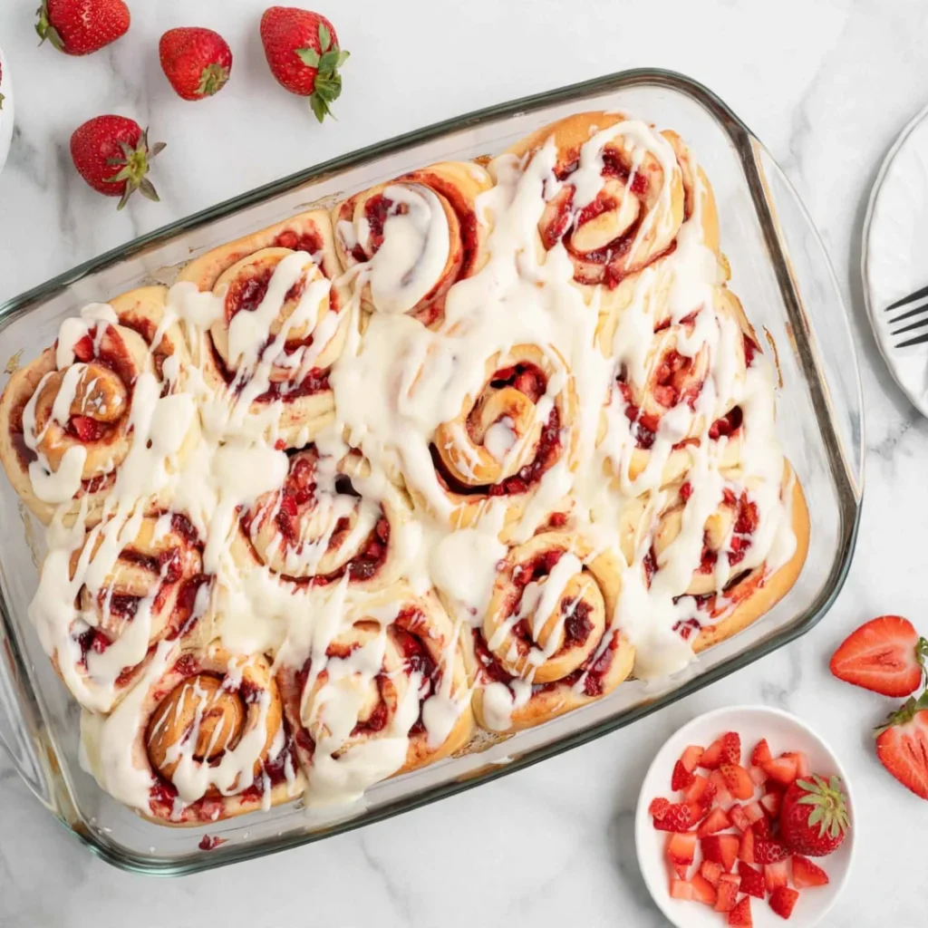 Strawberry Cinnamon Rolls - Strawberry Cinnamon Rolls
