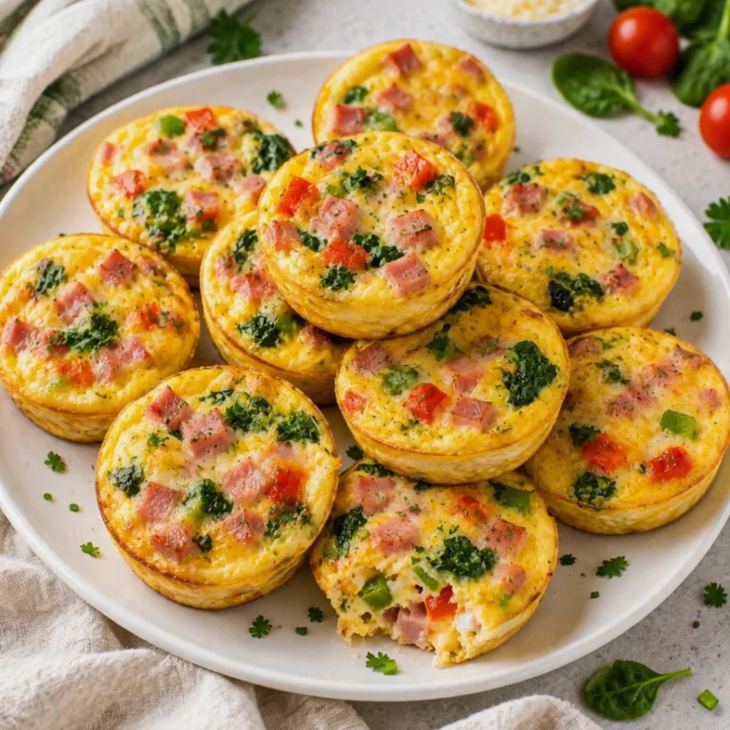 Mini Ham & Cheese and Vegetable Omelettes – Cheesy and Easy - Mini Ham & Cheese and Vegetable Omelettes – Cheesy and Easy