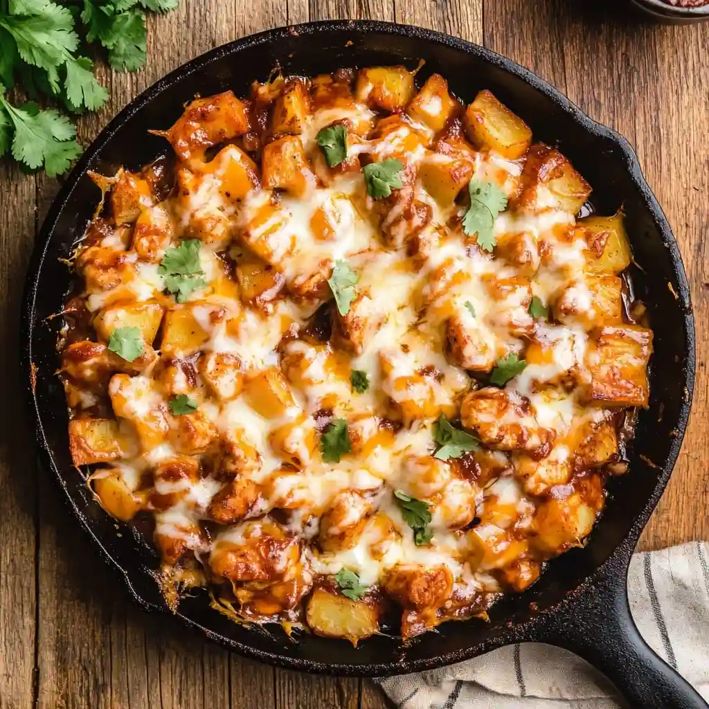 BBQ Chicken Potato Skillet