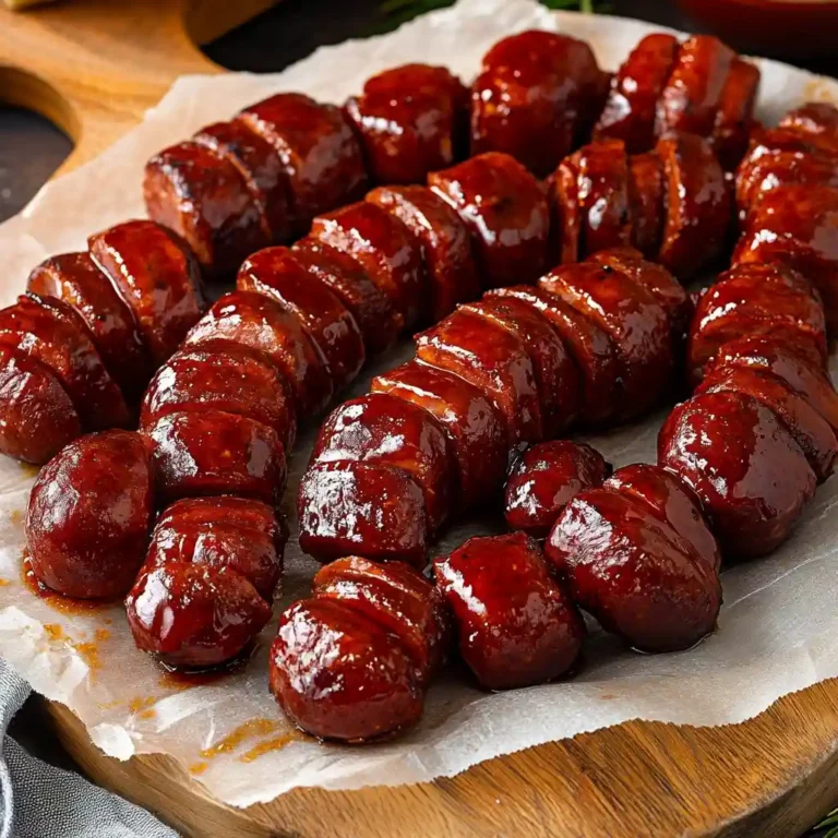 BBQ Hasselback Smoked Sausages