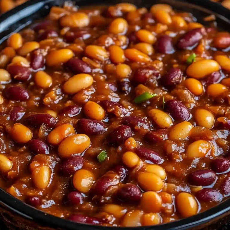 Crockpot Bourbon Brown Sugar Baked Beans