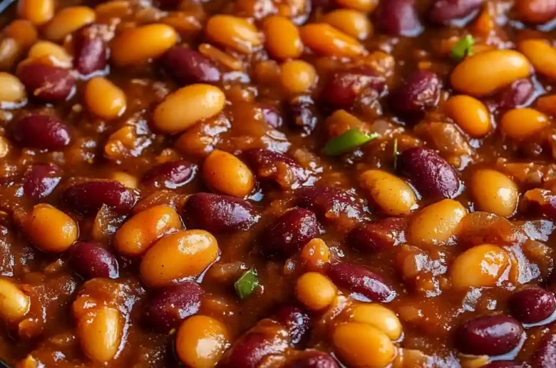 Crockpot Bourbon Brown Sugar Baked Beans