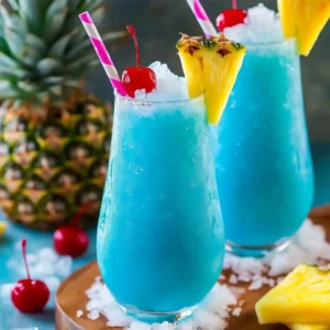 Frozen Blue Hawaiian Cocktail (Creamy Tropical Rum Drink)