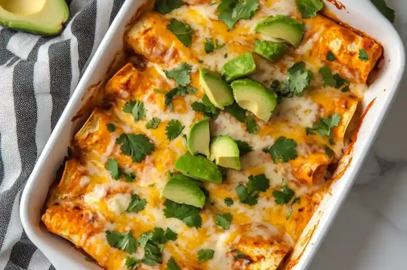 High Protein Chicken Enchiladas
