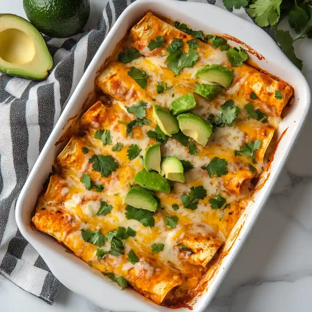 High Protein Chicken Enchiladas