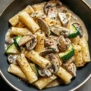 Easy Low Carb Zucchini Mushroom Pasta
