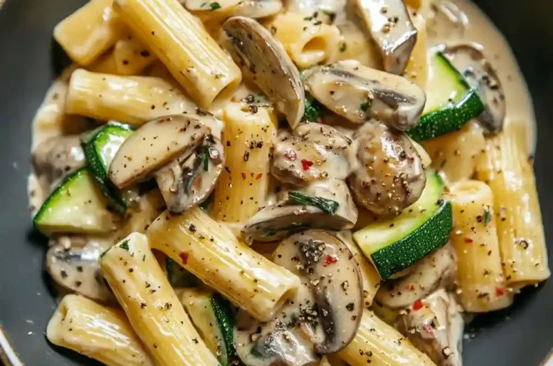Easy Low Carb Zucchini Mushroom Pasta