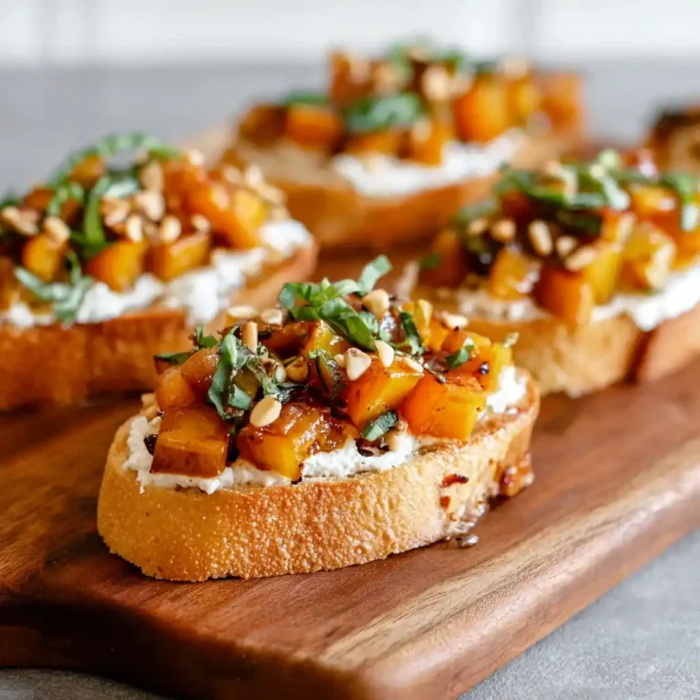 Cheese Butternut Squash Bruschetta