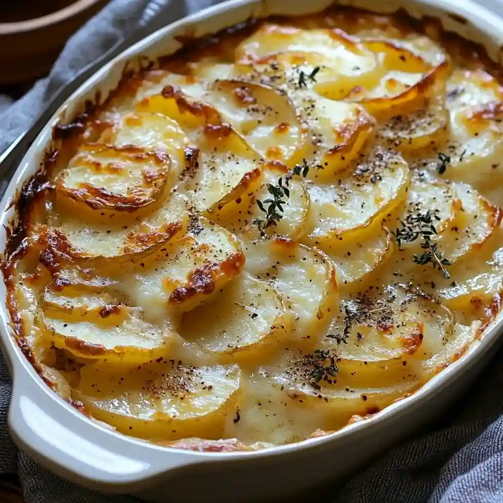 Cheesy Garlic Potatoes Gratin