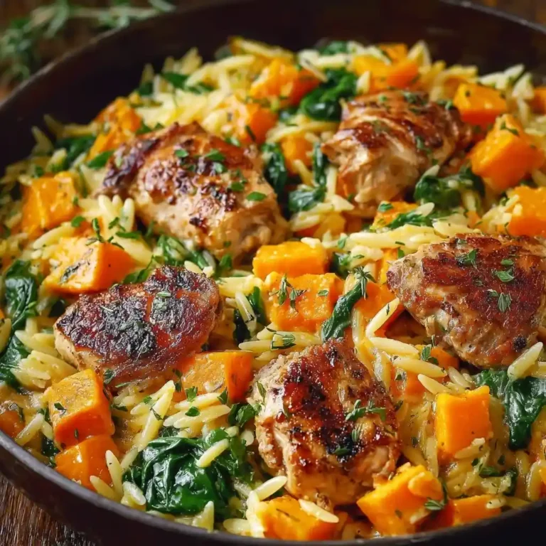 Chicken Orzo with Butternut Squash