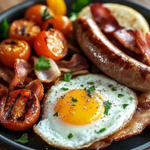 Classic Full English Breakfast Delightful and Hearty Meal